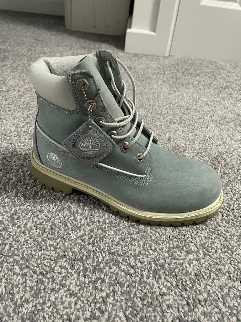 grey timberlands size 4